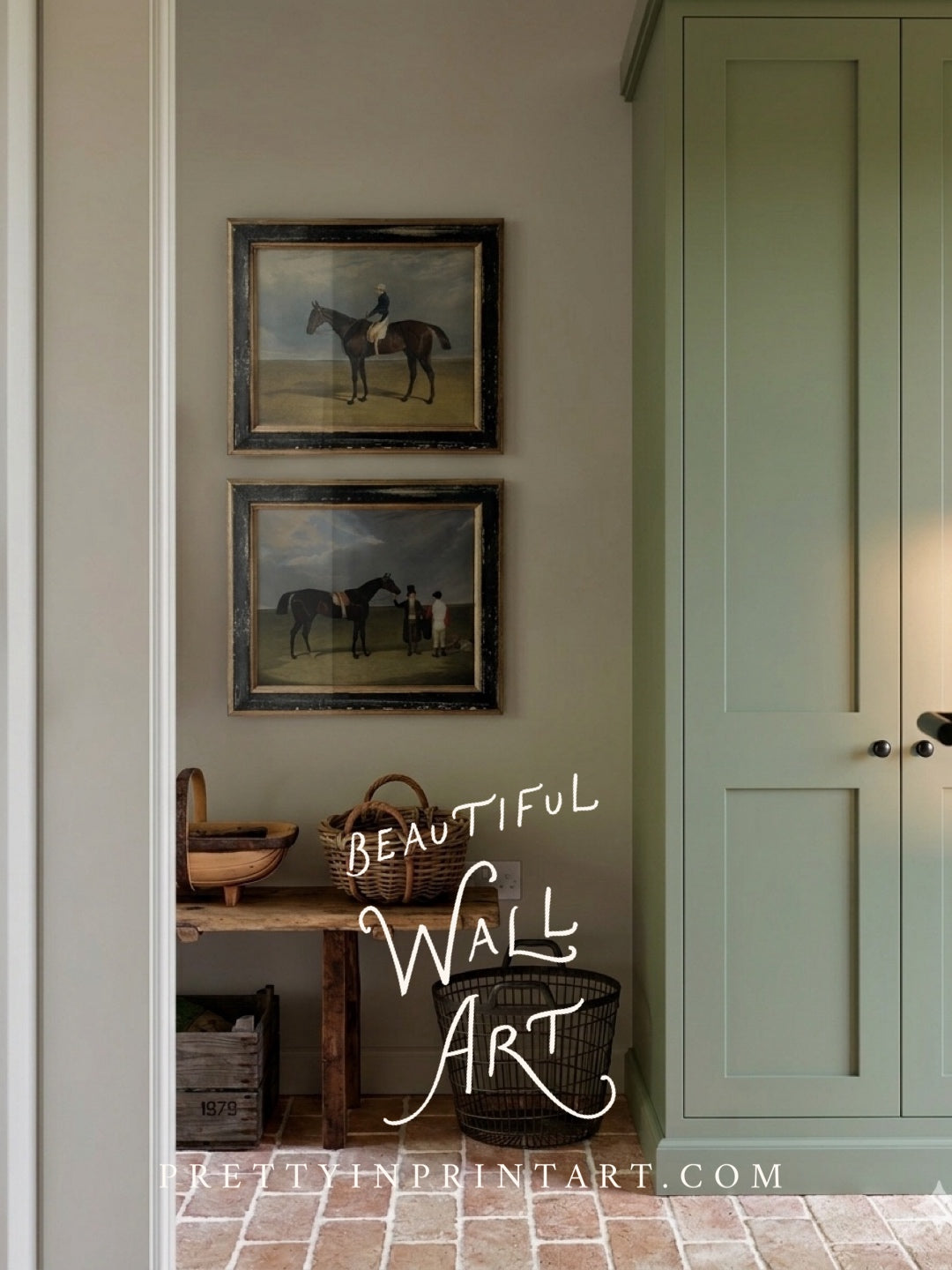 Framed Vintage Horse Art | Equestrian Print / 476