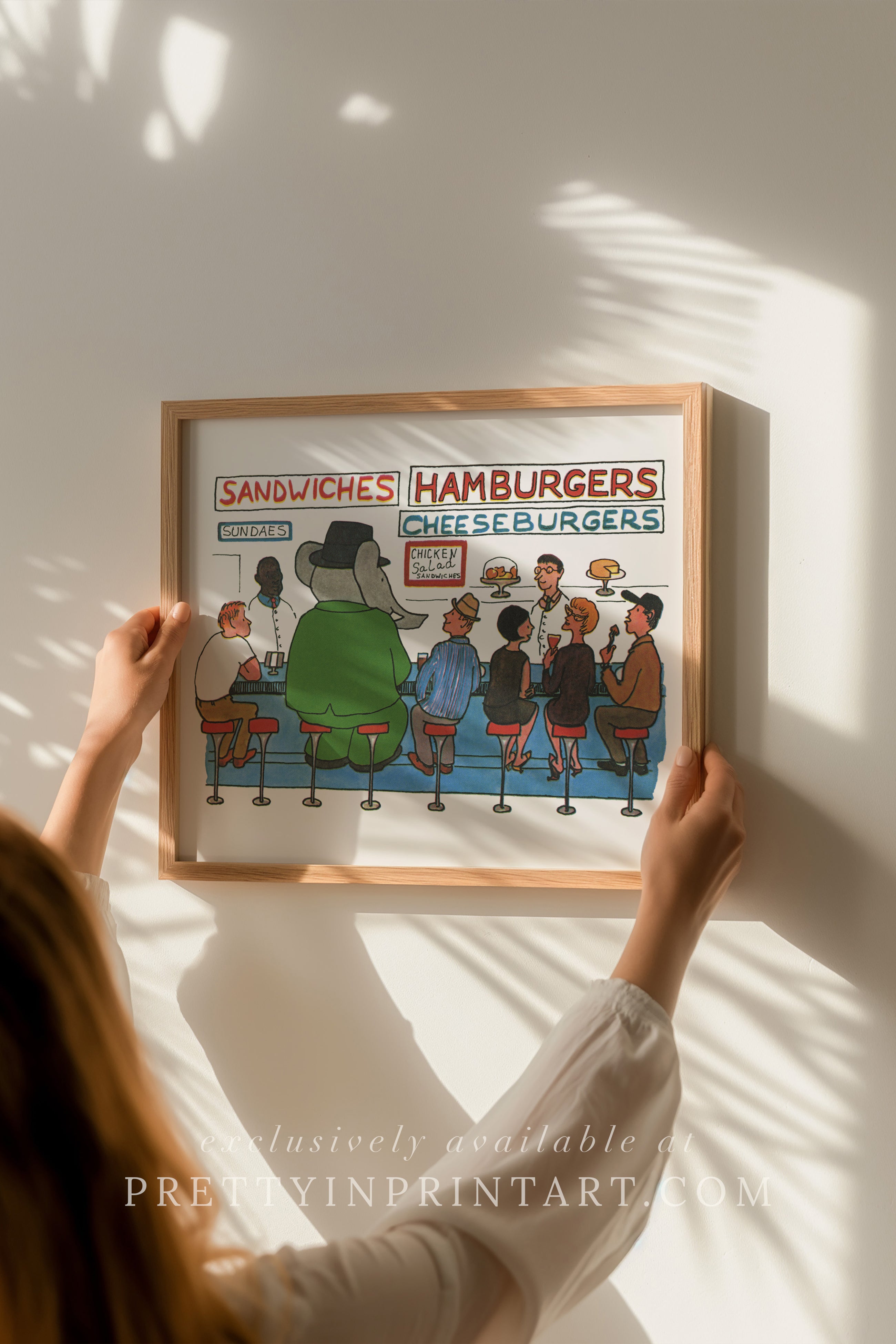 Babar Comes to America poster – kids room wall art

