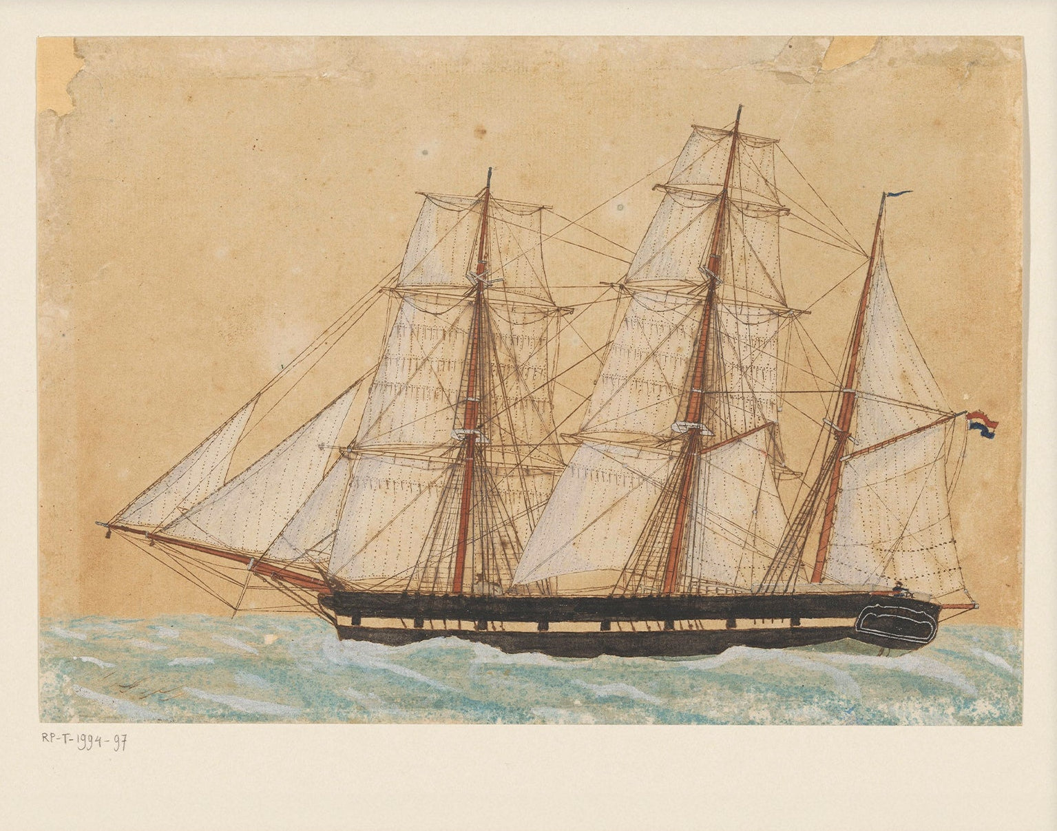 Antique Sailing Boat – Sea Art Print 001 |  Unframed