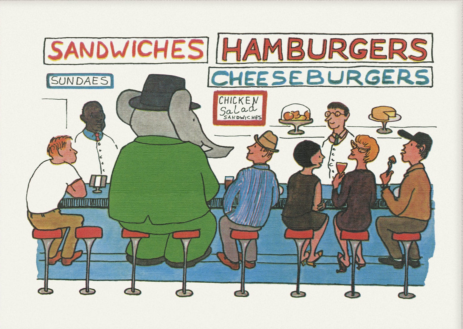 Babar Nursery Art Print - USA Diner |  Unframed