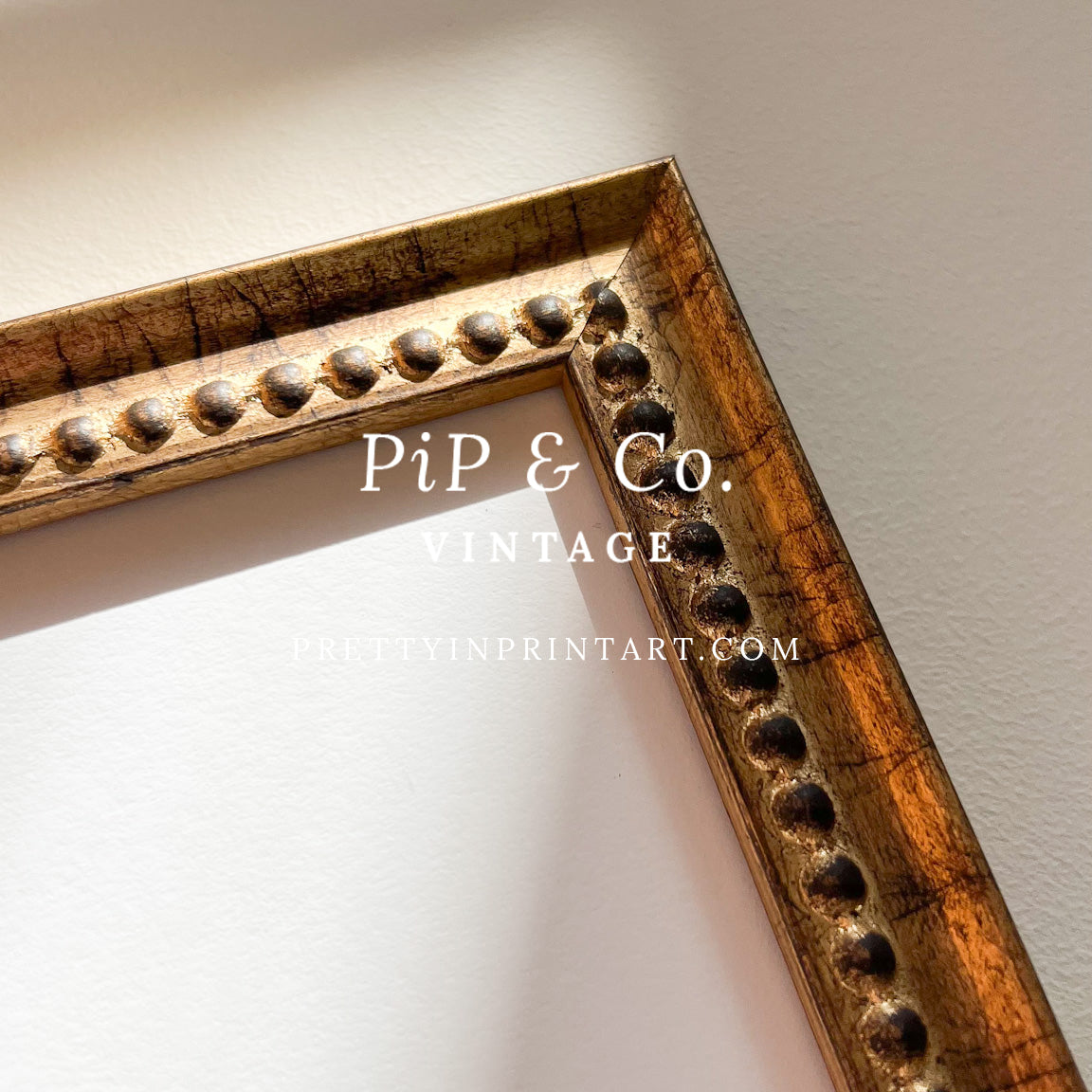 Gerahmtes Kunstwerk im Vintage-Stil mit Schwan (GOLD-0160)