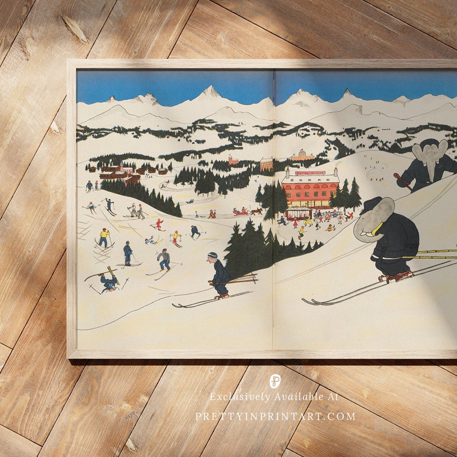 Babar Nursery Art - Babar the Elephant nursery wall art print, Vintage Babar nursery decor for baby’s room, Classic Babar prints for children’s bedrooms