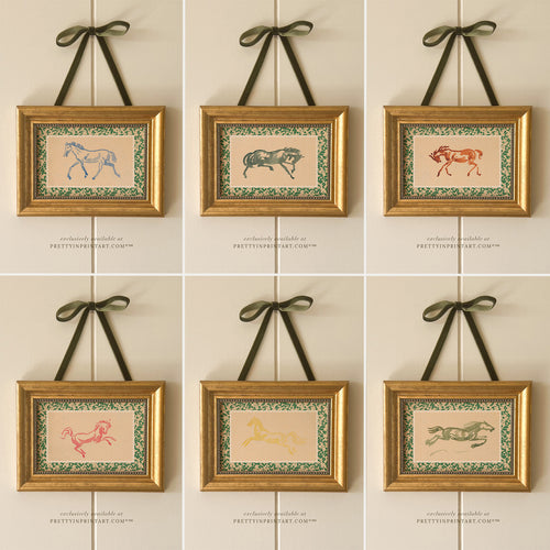 Vintage Watercolour Horse Nursery Art