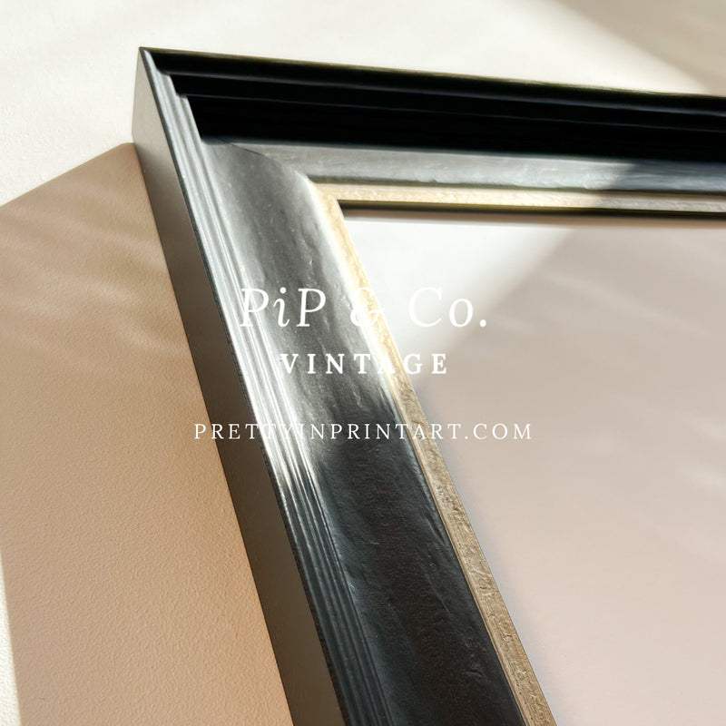 Black Vintage Wood Frame – Classic Style | Pretty in Print Art