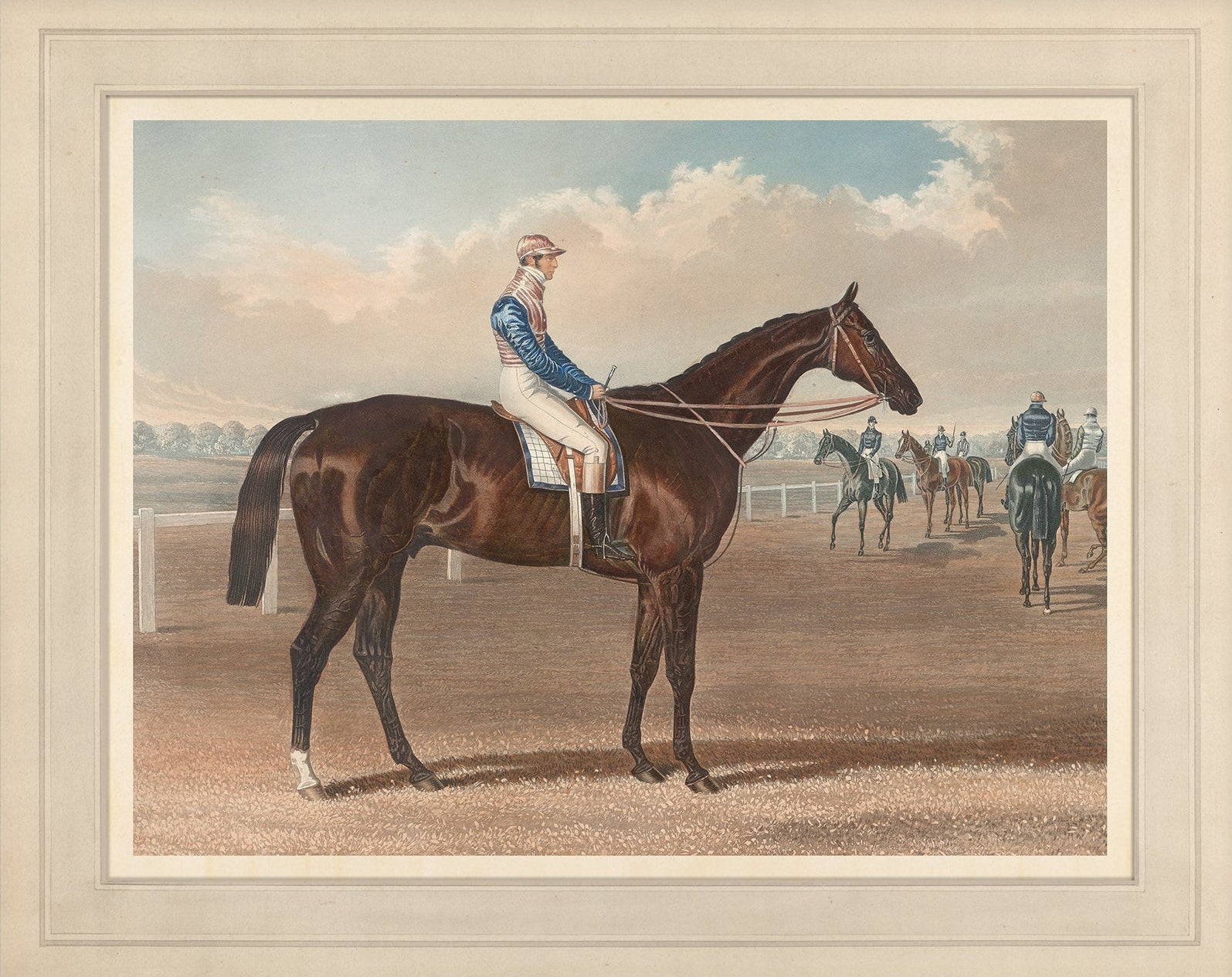 Vintage Race Horse Art Print – Equestrian Art 003 |  Unframed