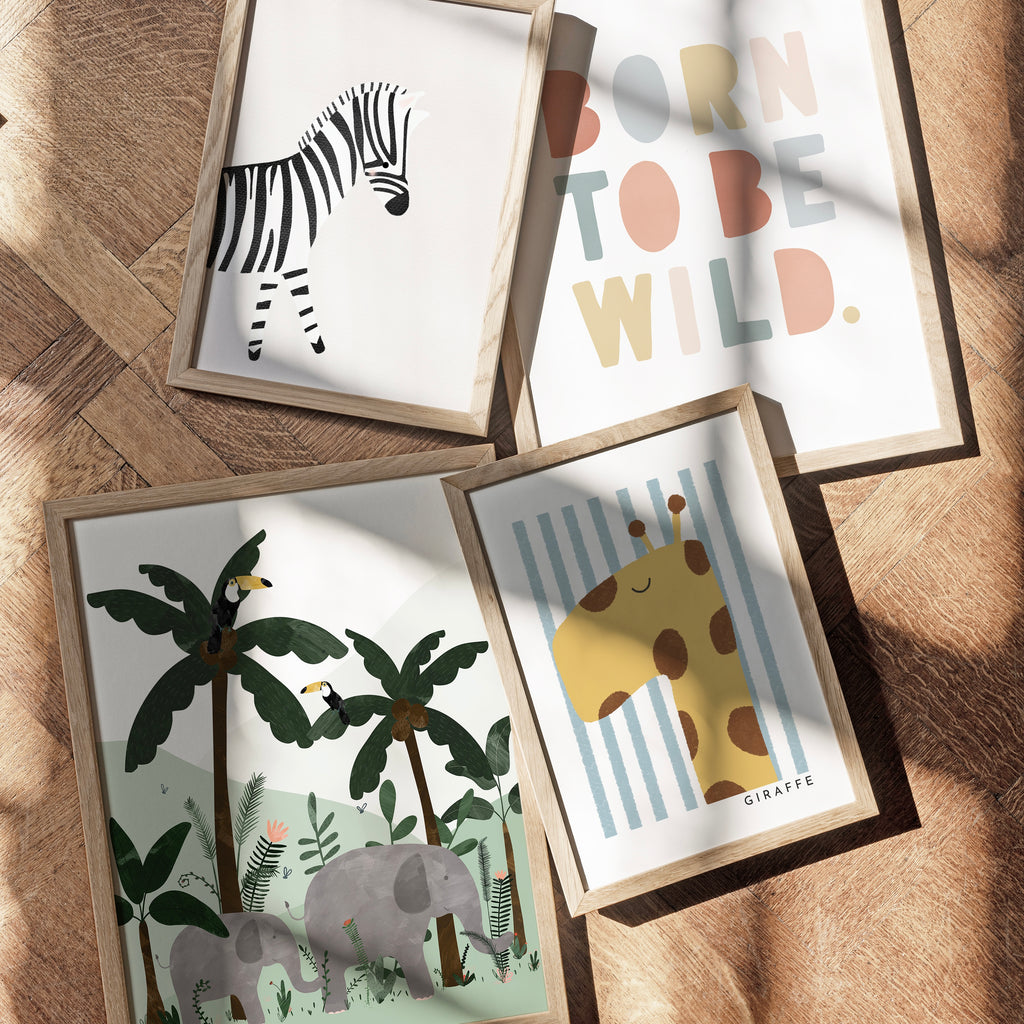 Zebra - Nursery Art |  Framed Print