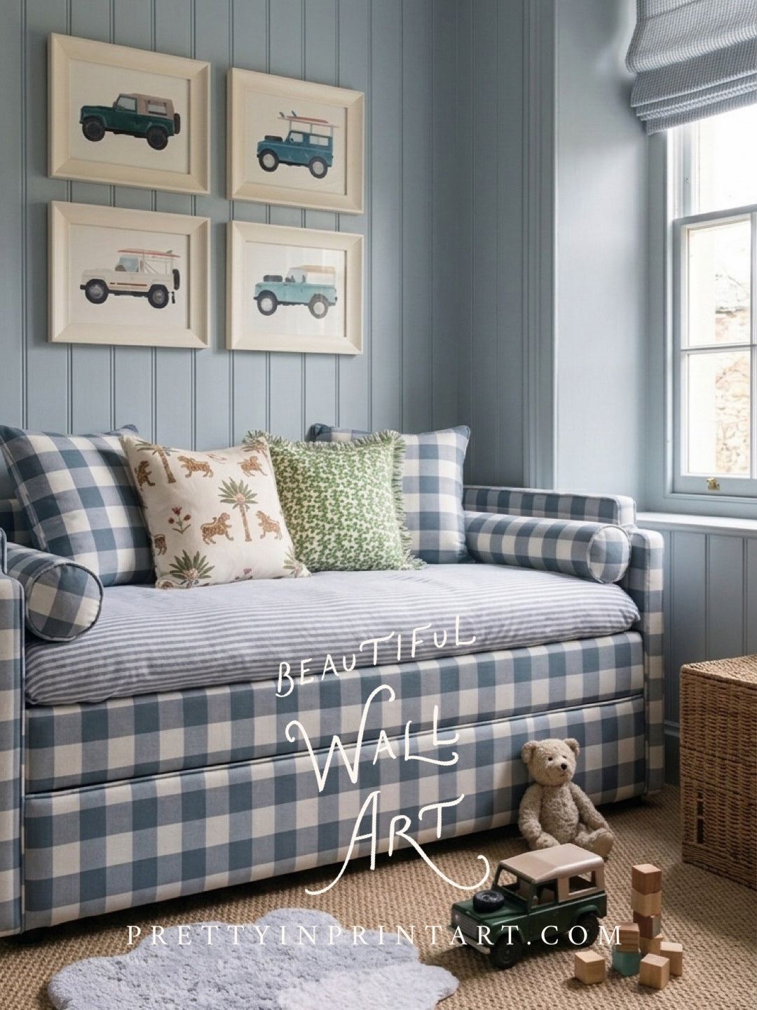 Land Rover Defender Art, Set |  Framed (Hollyhock Little Greene 00304)