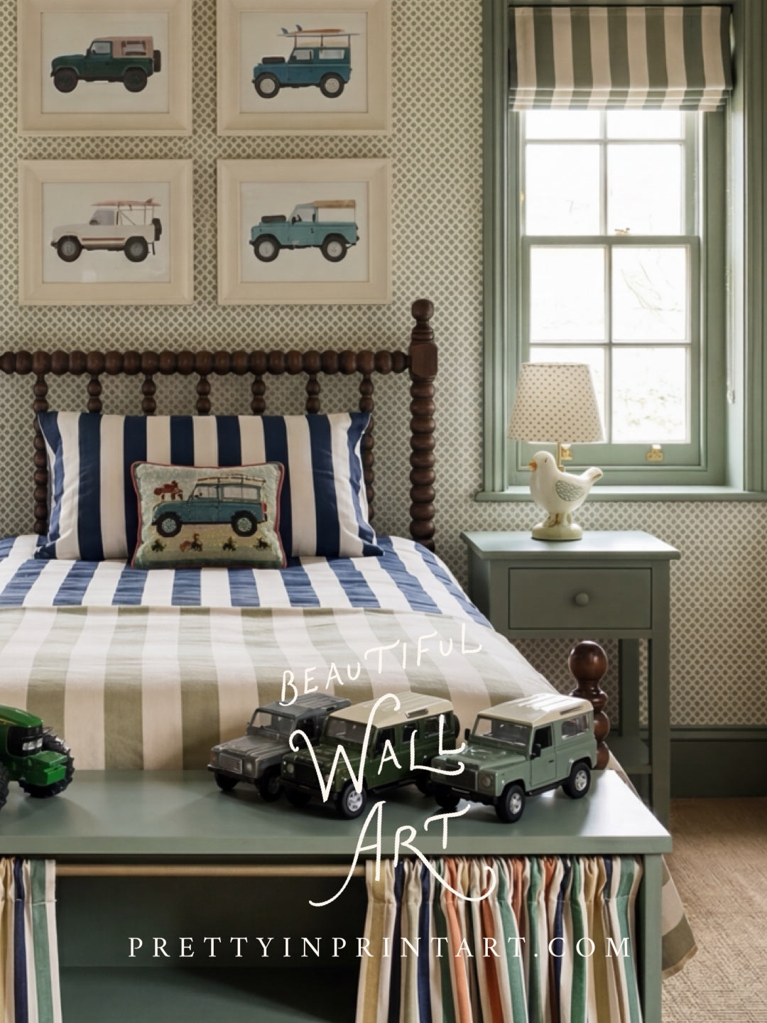 Land Rover Defender Art, Set |  Framed (Hollyhock Little Greene 00304)