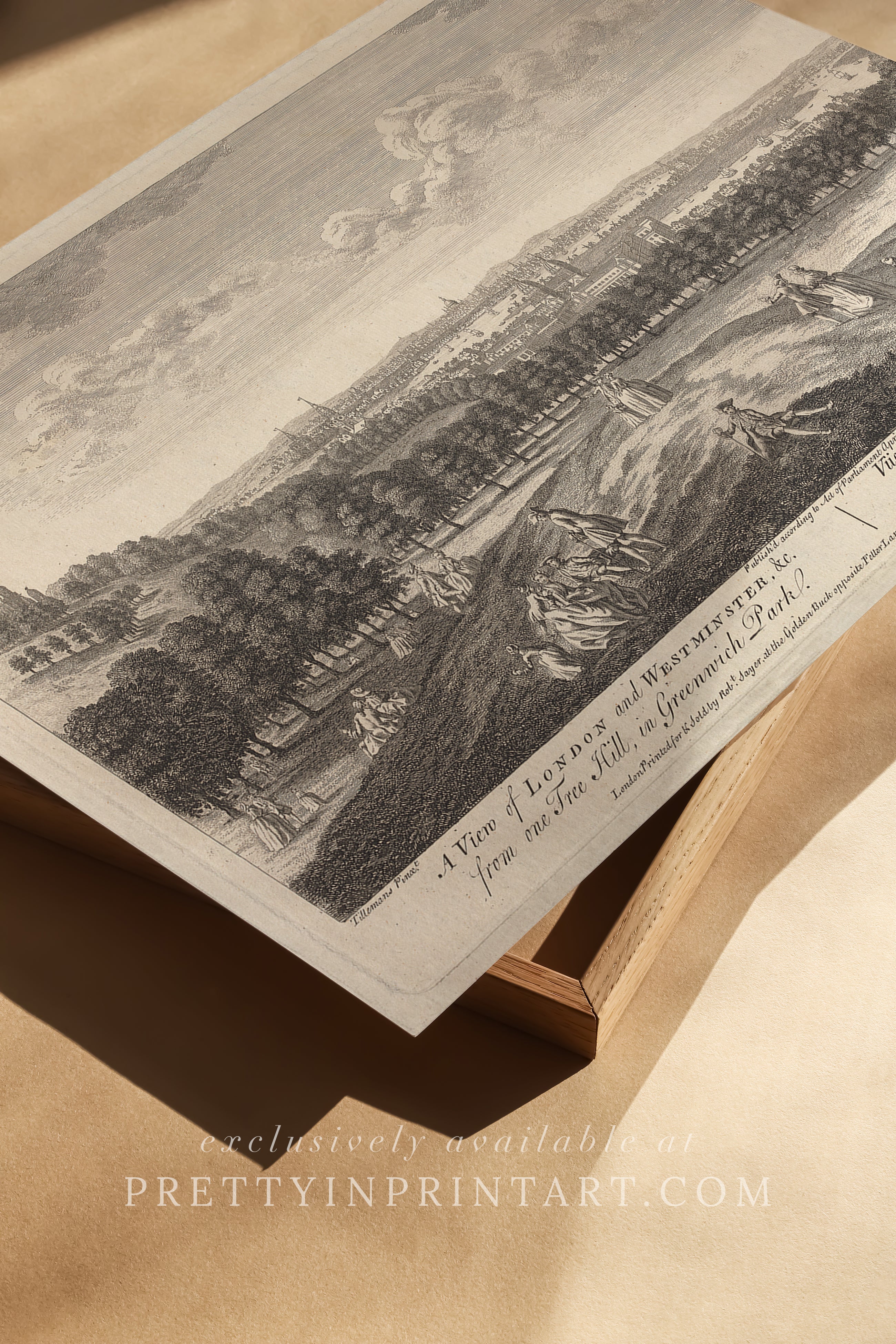 Vintage Landscape Etching | Greenwich Park |  Unframed