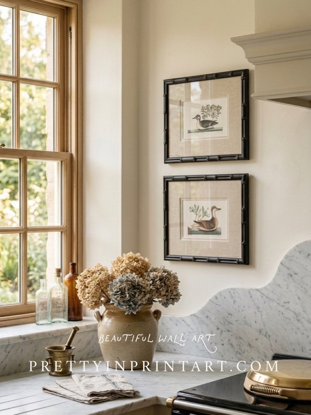 Framed & Mounted Vintage Duck Art 003481/2 | 269