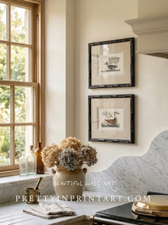 Vintage Duck Art Print Pair – Framed with Linen-Style Double Mount, Antique-Style Frame (003481/2, 269)