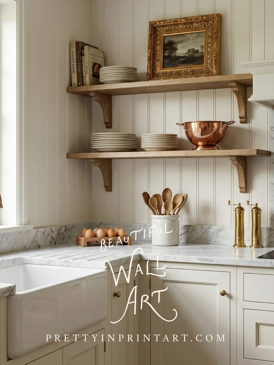 Ornate Gold Frame, Vintage Landscape Art 53135 | 001