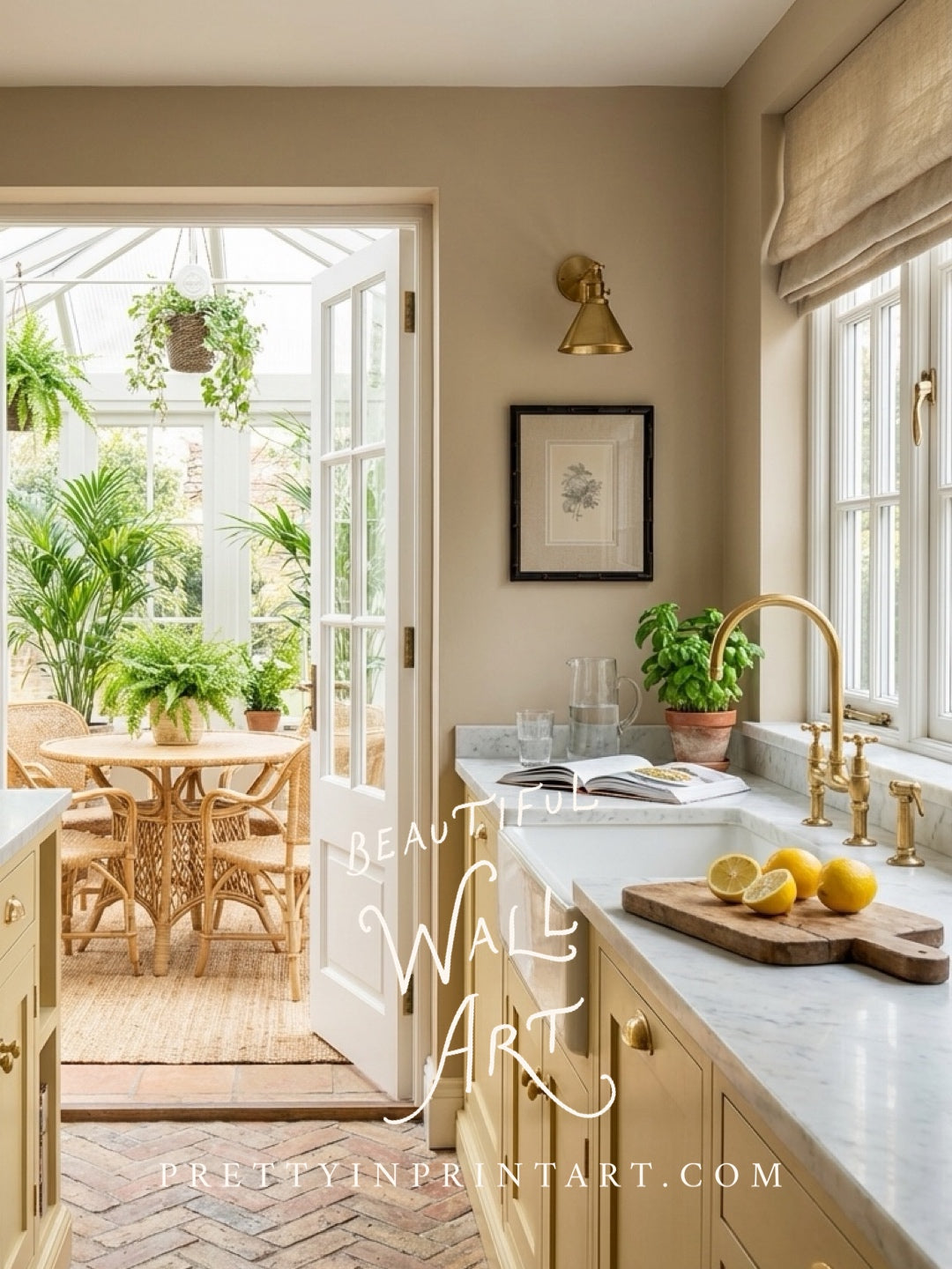 Framed & Mounted Vintage Flower Art 001 | 269