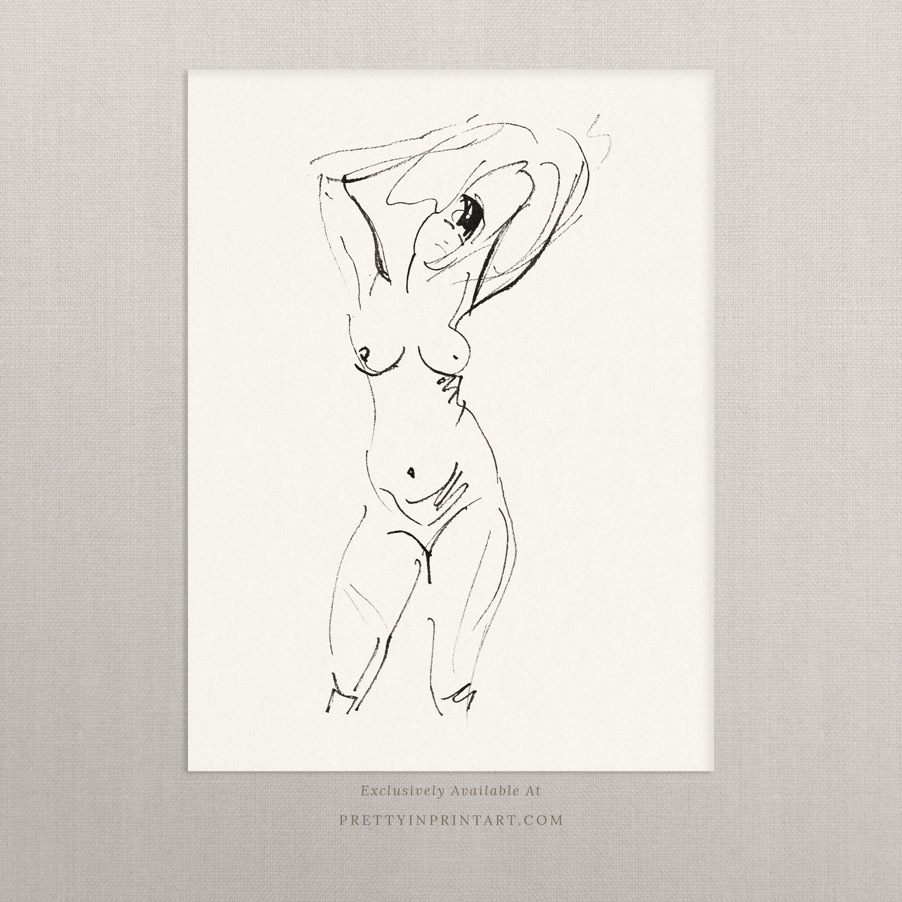 Portrait Line Drawing Art 00529 |  Unframed