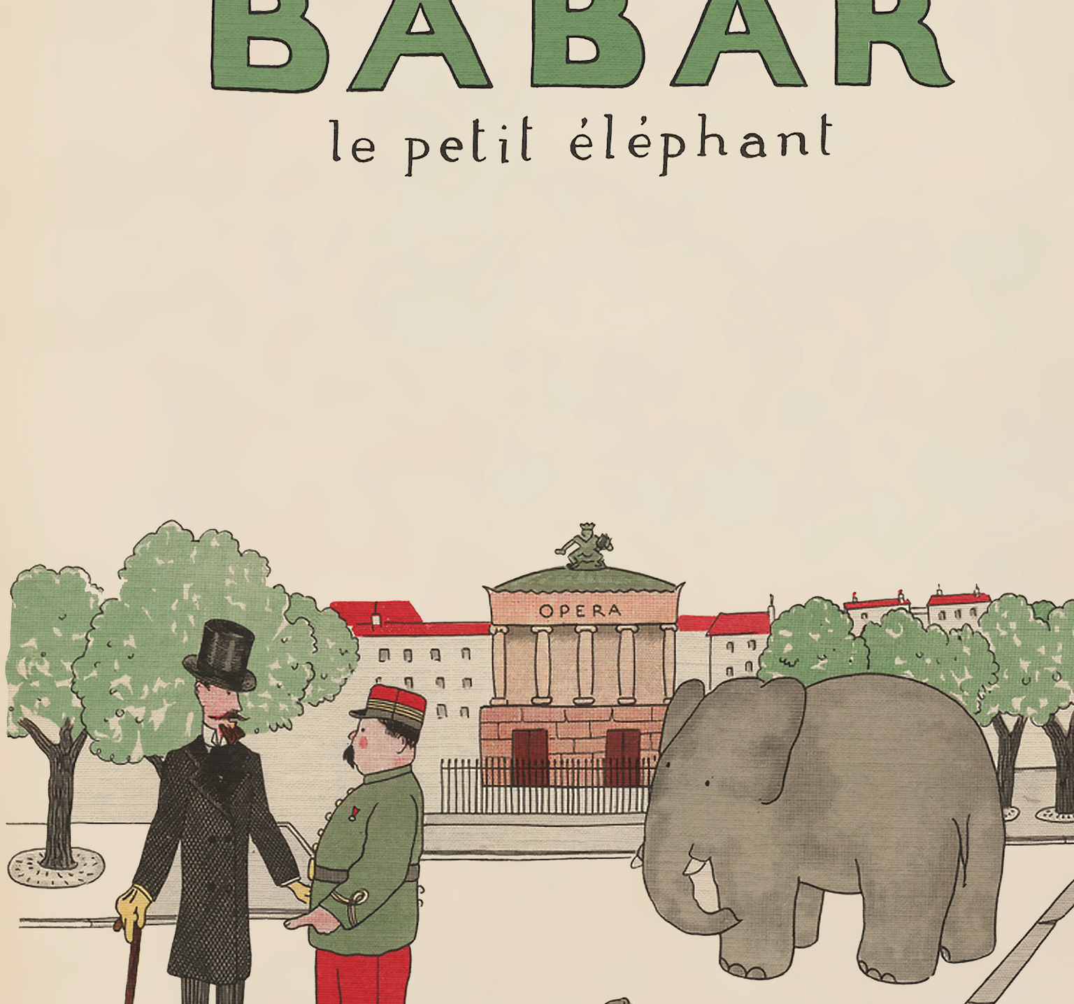 Babar Nursery Art - Babar the Elephant nursery wall art print, Vintage Babar nursery decor for baby’s room, Classic Babar prints for children’s bedrooms