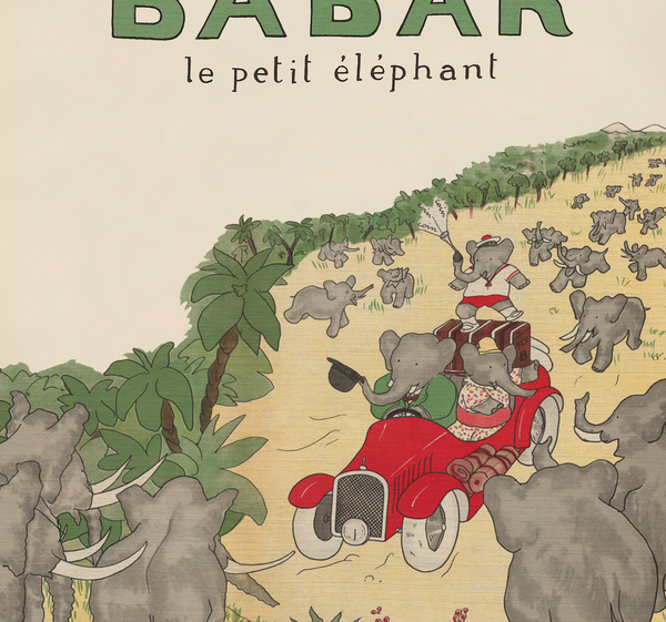 Babar Rider Babar Nursery Art – Pretty in Print Art Ltd