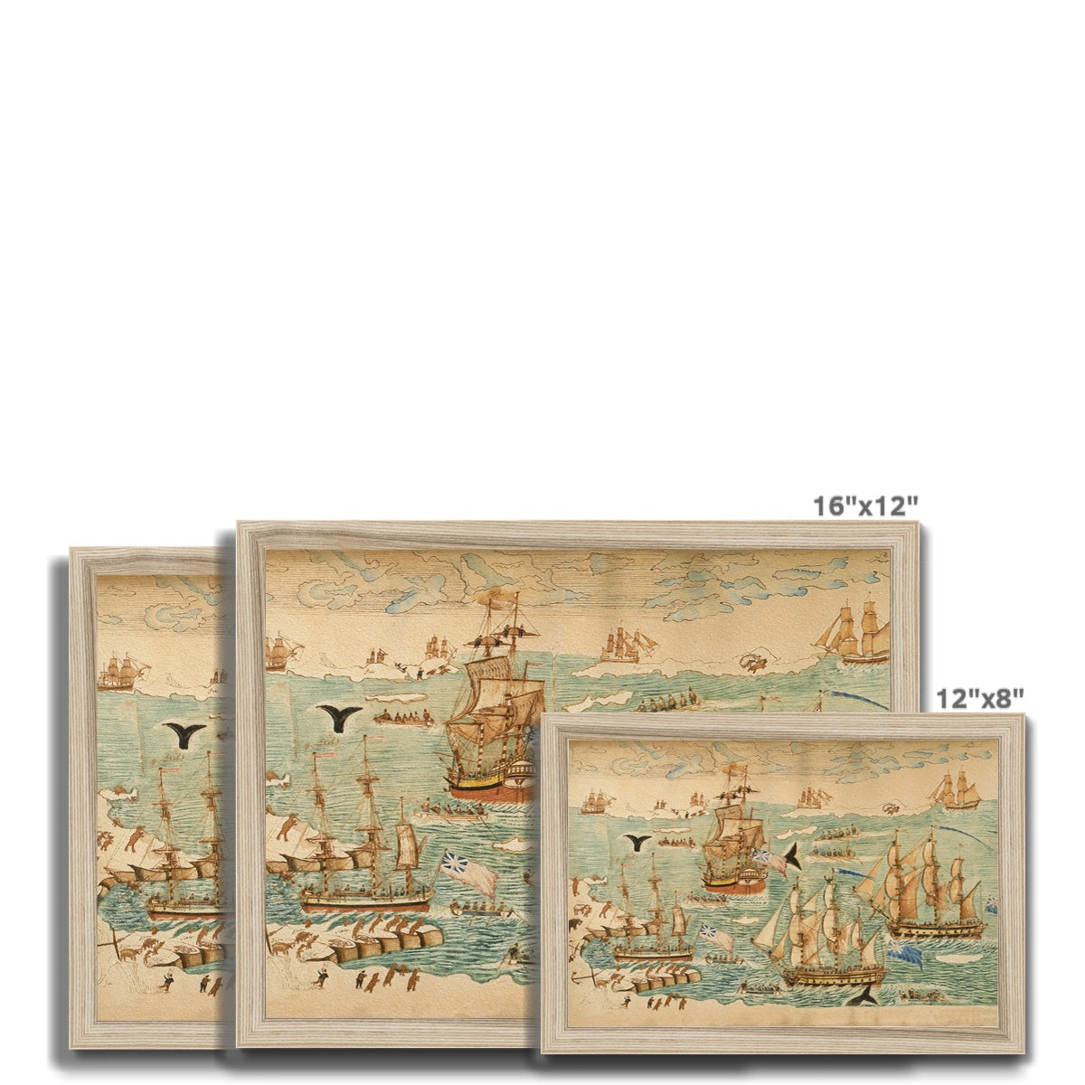 Vintage Ships at Sea Art |  Framed Print