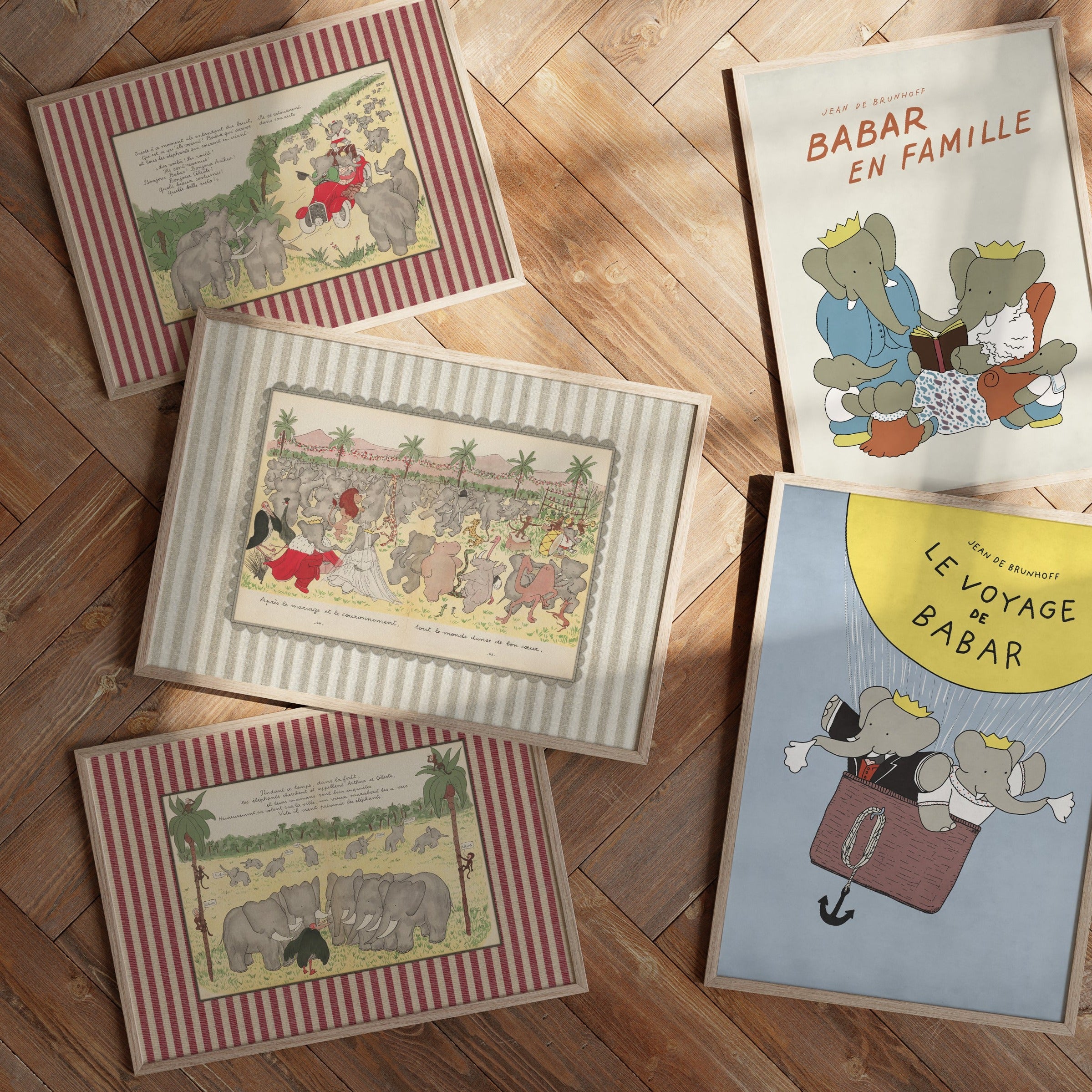 Babar Nursery Art 006 Natur | Gerahmter Druck