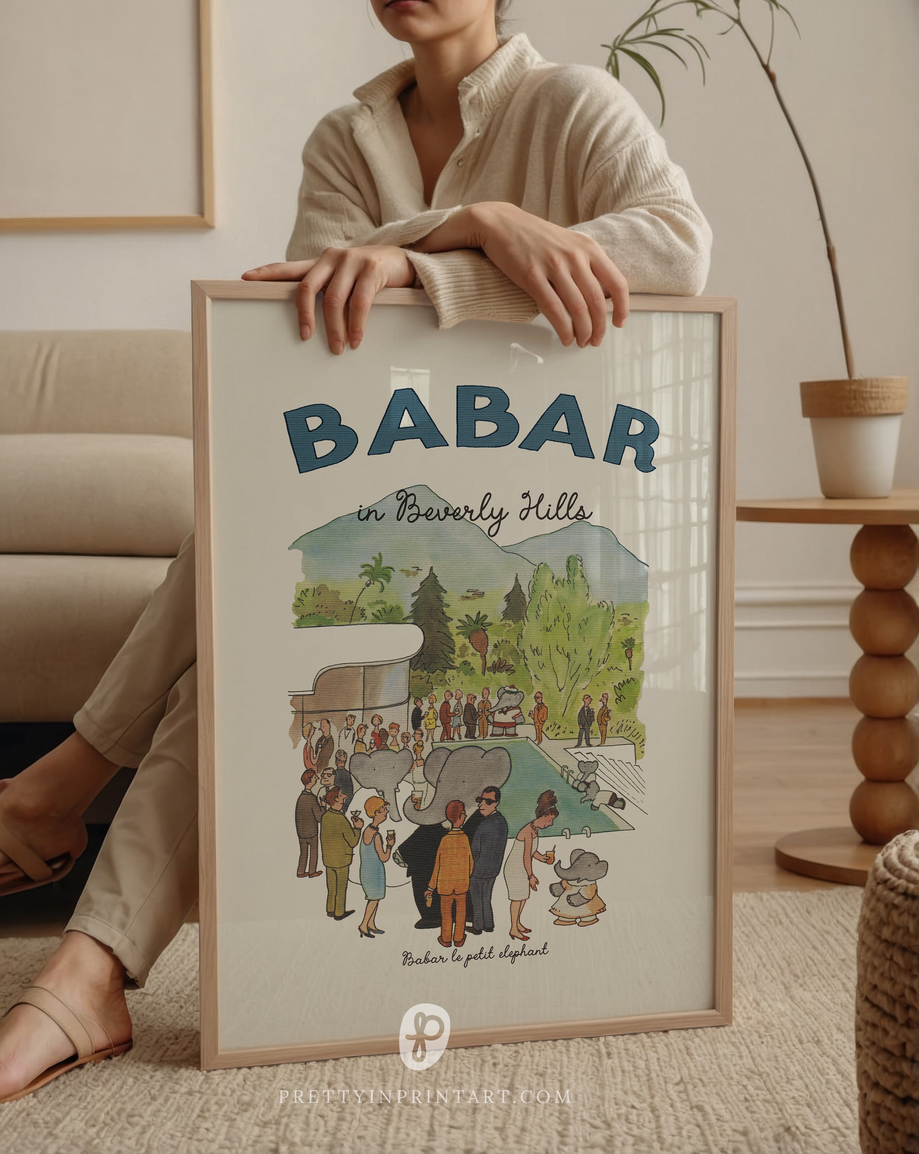 Babar Nursery Art Print - Beverly Hills | Unframed