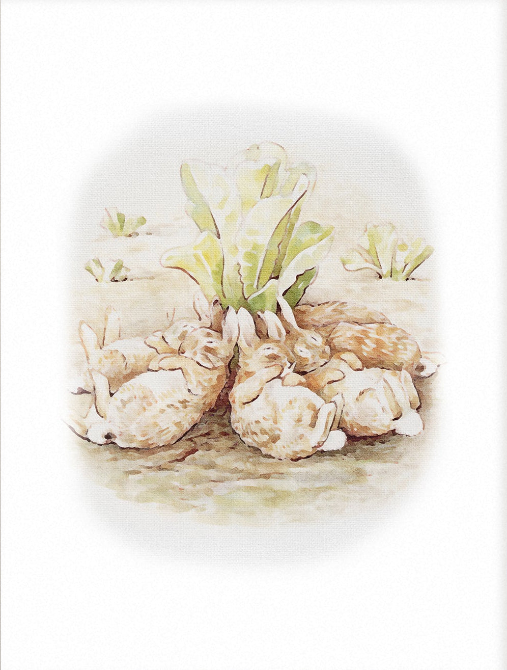 Beatrix Potter Nursery Art, Sleeping Bunnies |  Unframed