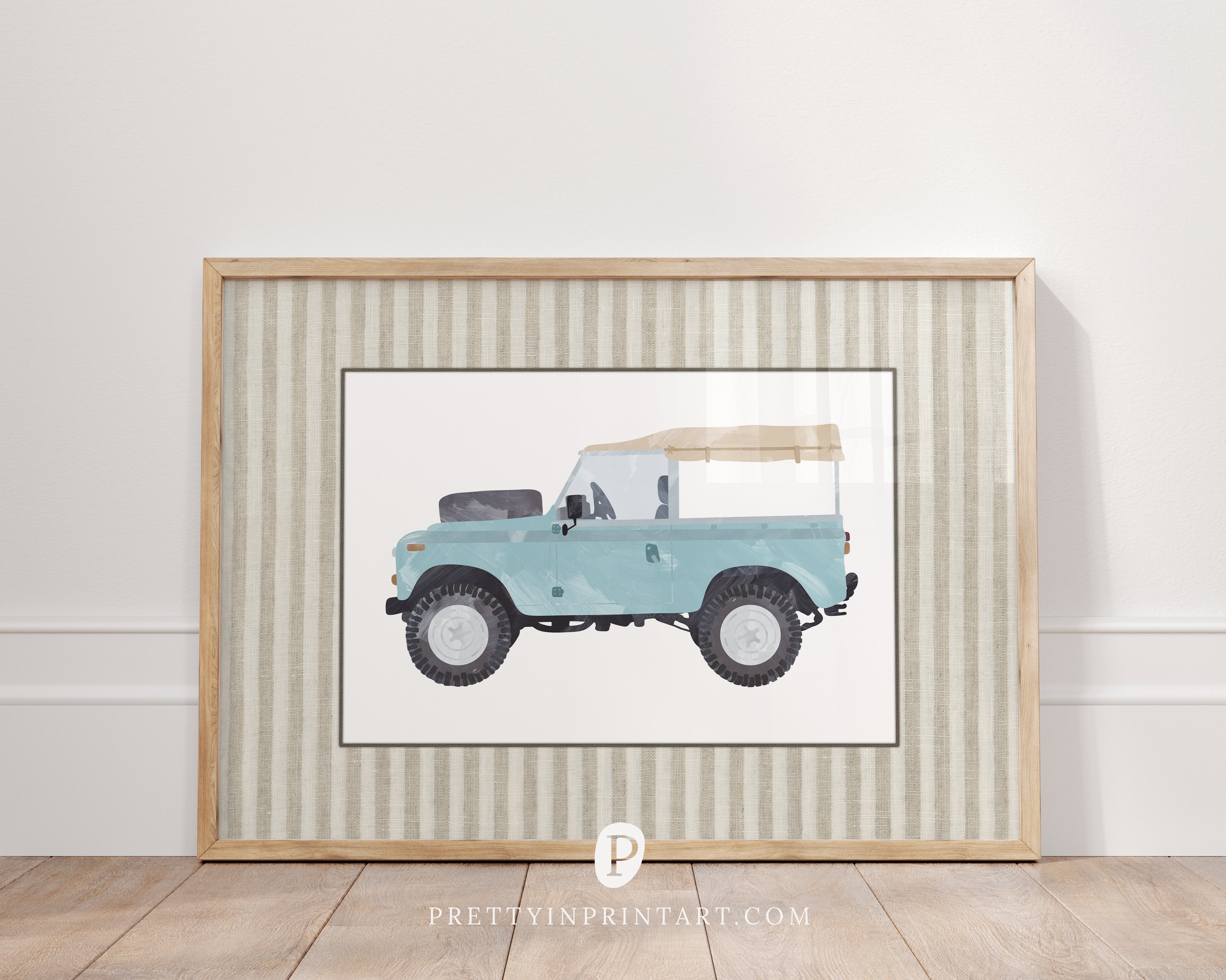 Land Rover Defender Art: Safari |  Unframed