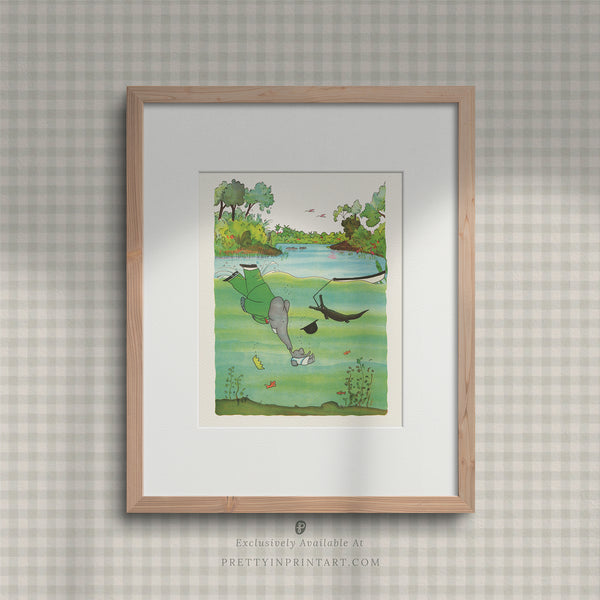 Babar Crocodile 001 |  Framed & Mounted Print