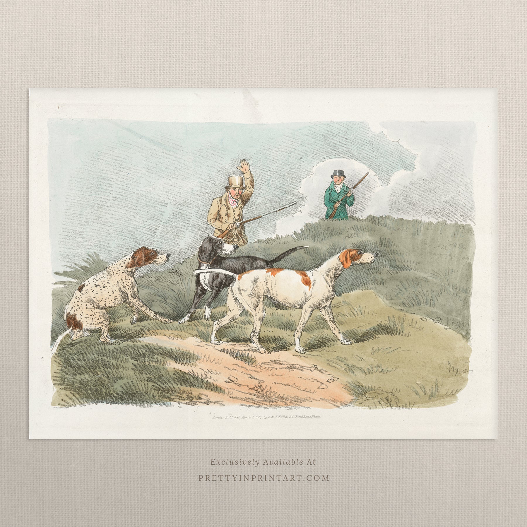 vintage-hunting-dog-wall-art-set-in-gold-frames