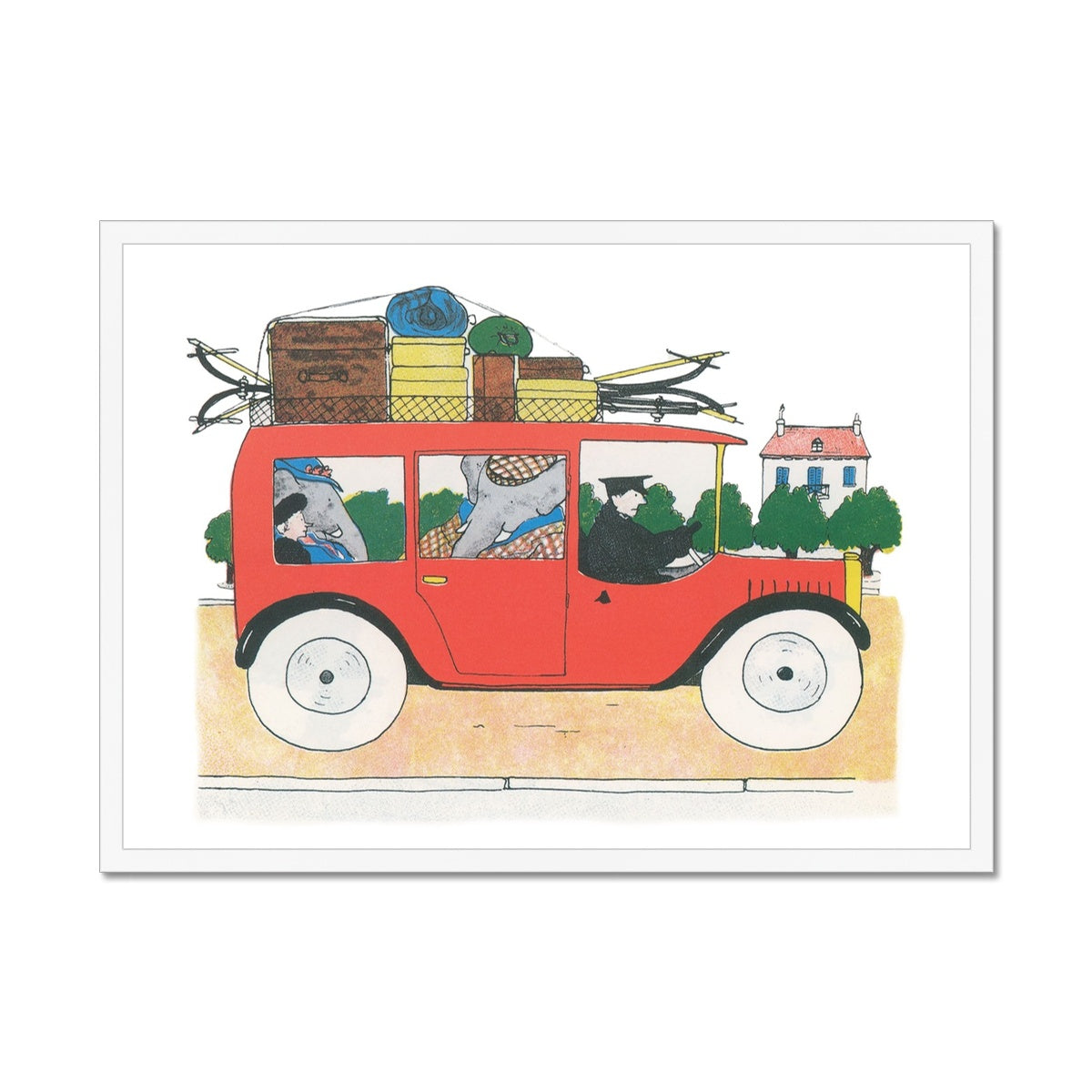 Babar Nursery Art - Babar the Elephant nursery wall art print, Vintage Babar nursery decor for baby’s room, Classic Babar prints for children’s bedrooms