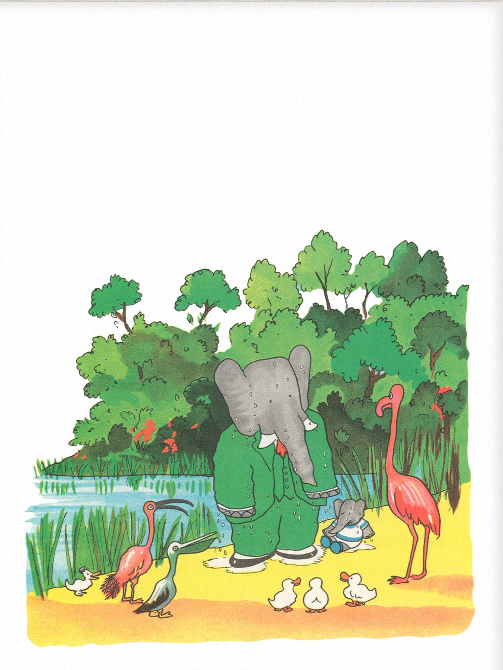 Babar Flamingo |  Unframed