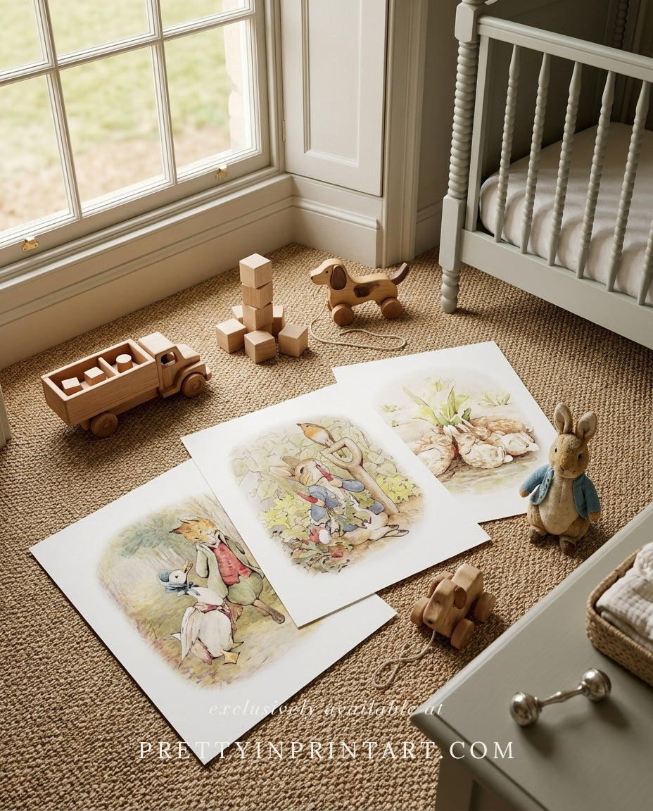 Beatrix Potter Nursery Art, Peter Rabbit 2 |  Unframed