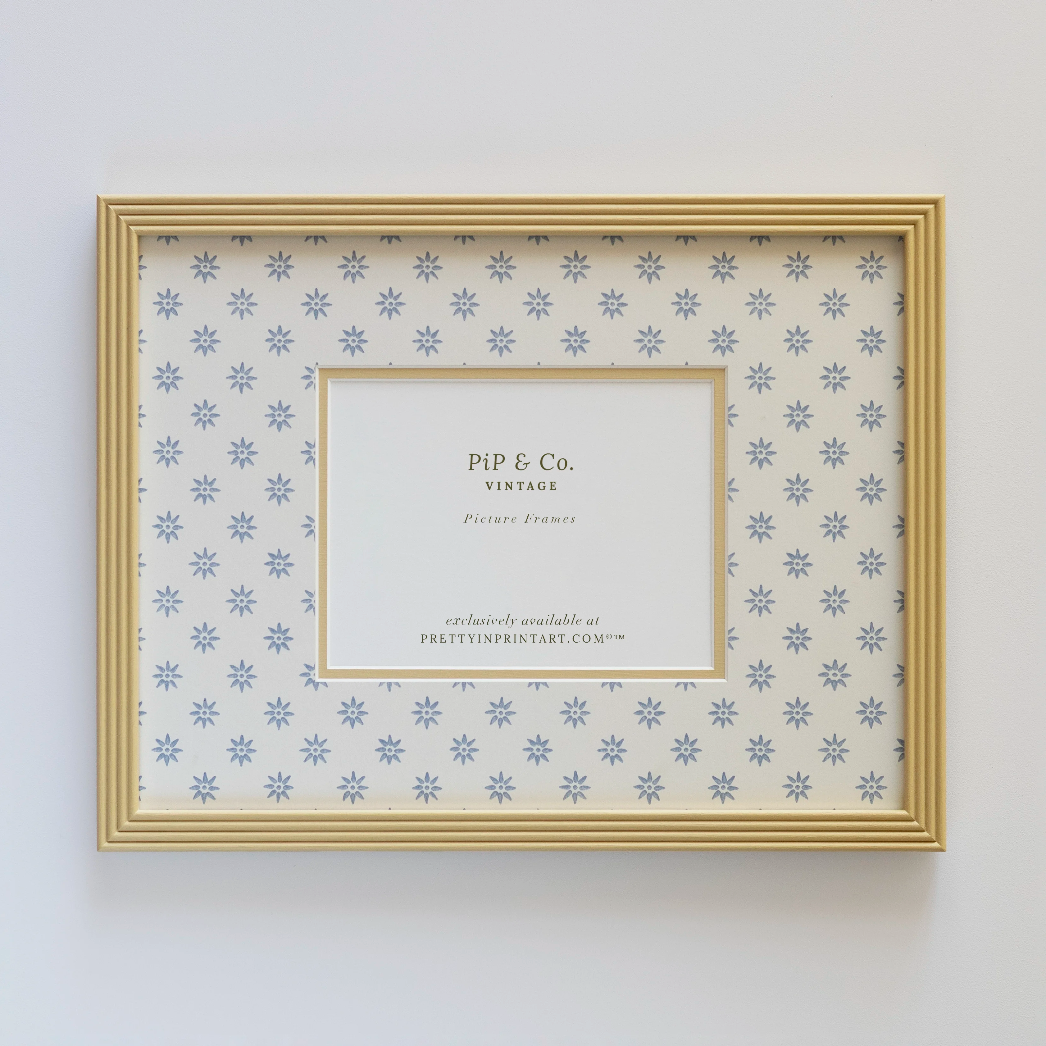 Yellow Hand Painted Frame | Wallpapered Mount (SW9+M18)