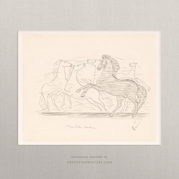 Horse Sketch Art 045 |  Unframed