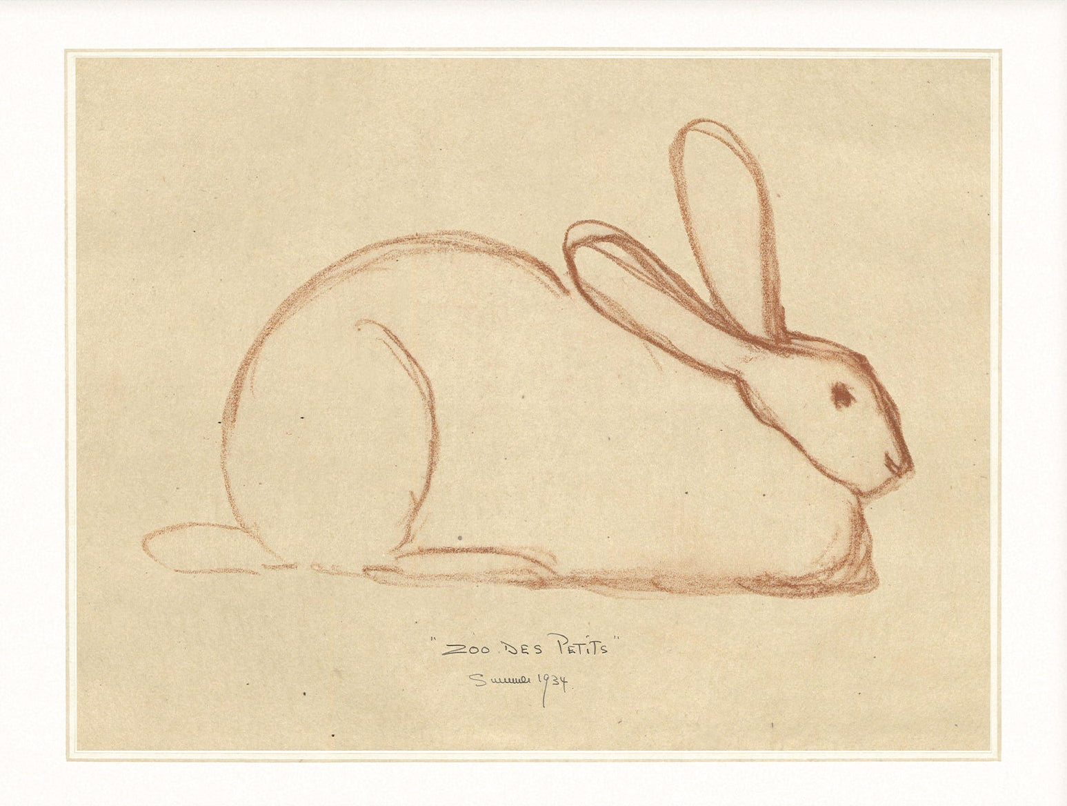 Bunny Rabbit Sketch, 00586 |  Unframed
