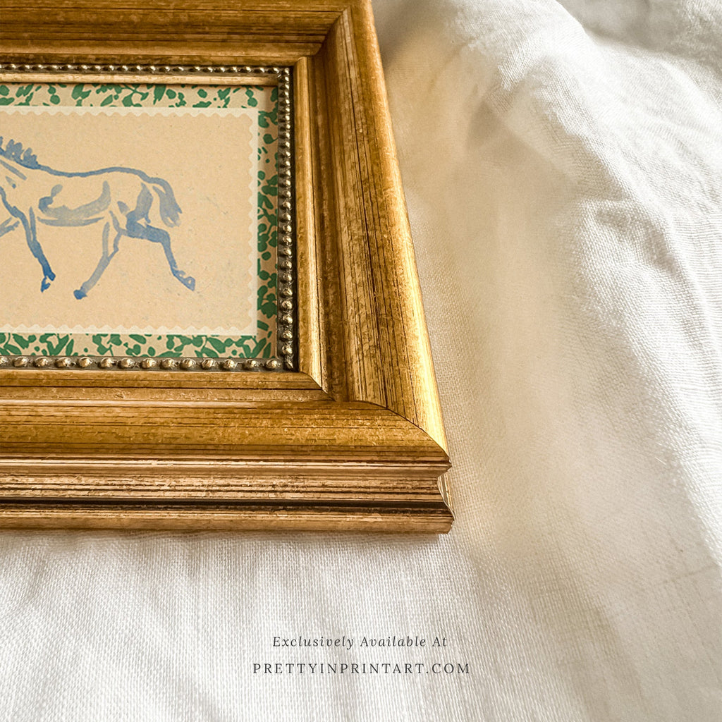 Horse Art (all colours) |  Gold Frame (UK ONLY)