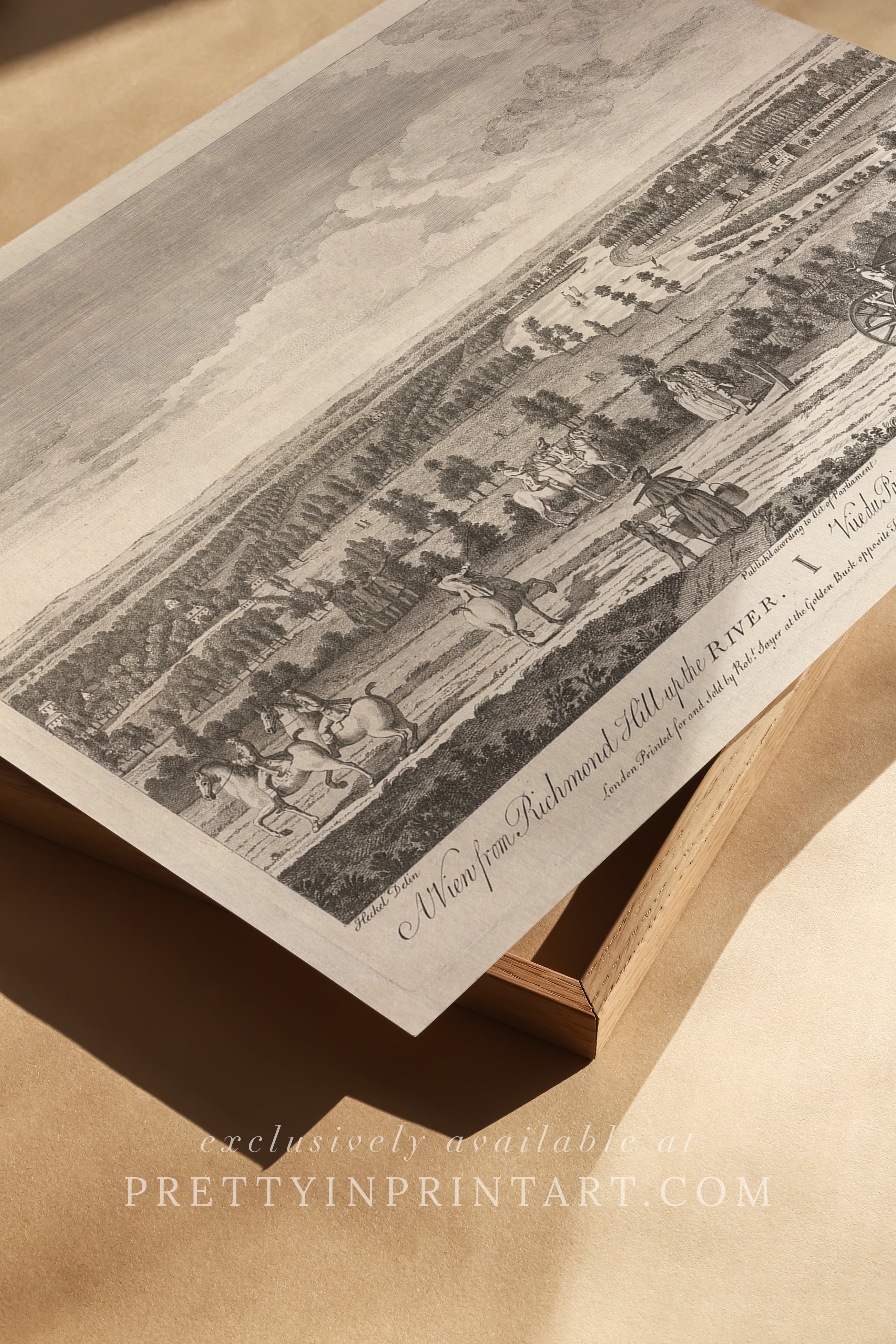 Vintage Landscape Etching | Richmond Hill |  Unframed