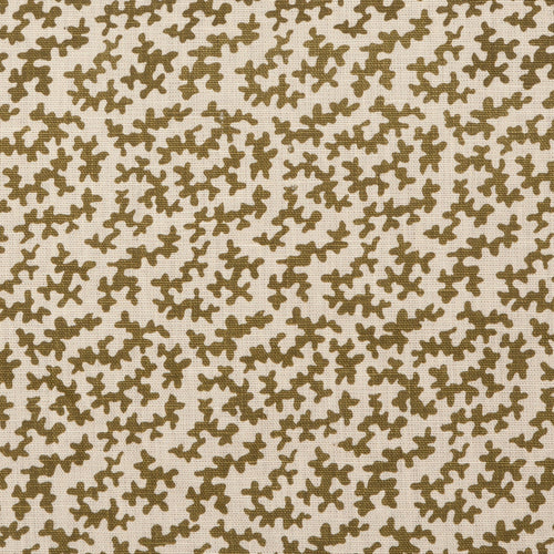 Khaki Seaweed printed linen