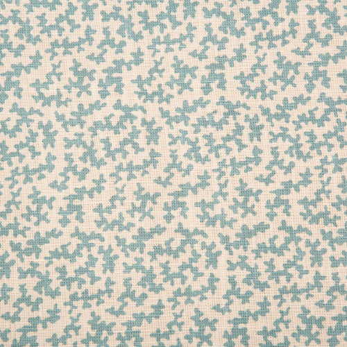 Pale Blue Seaweed printed linen