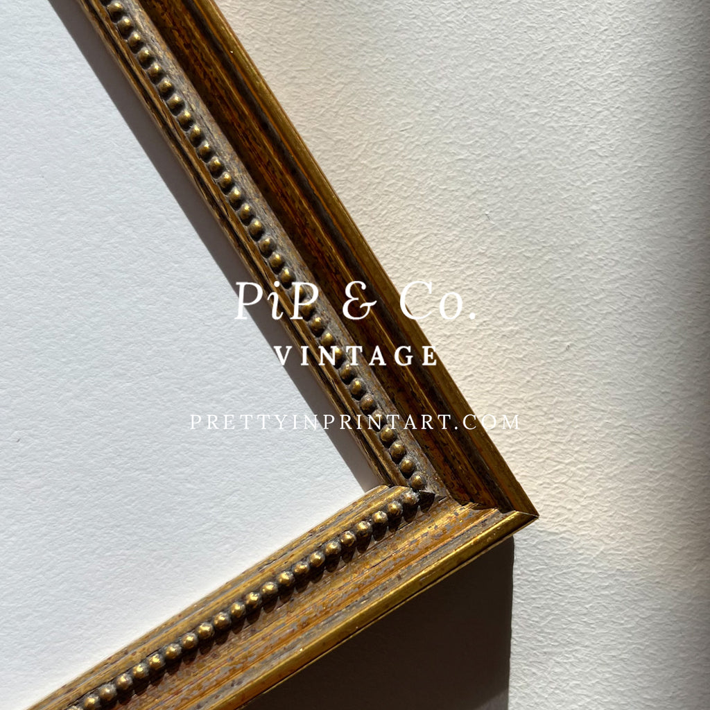 Gold Beaded Vintage Style Frame (GOLD-2085)