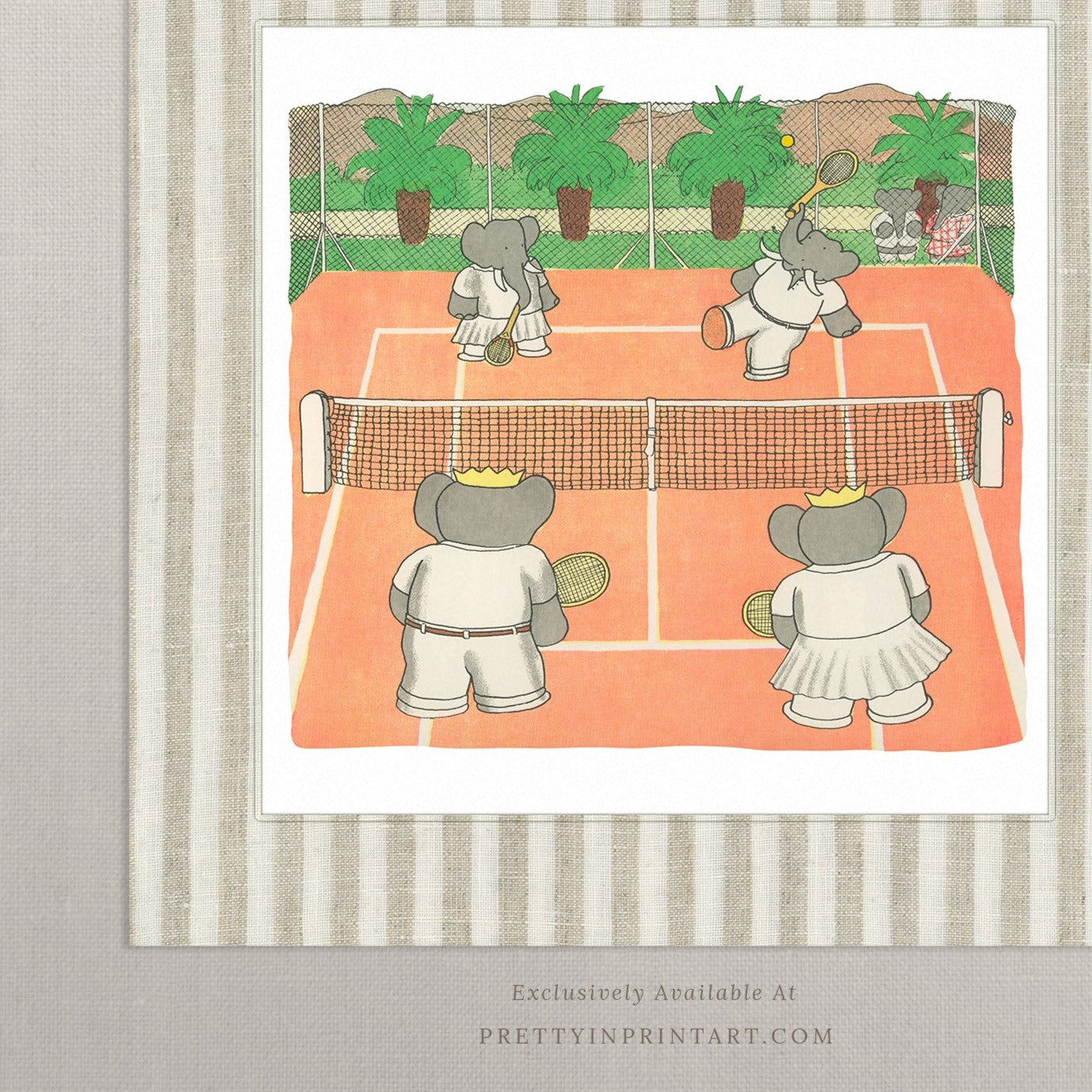 Babar Nursery Art - Babar the Elephant nursery wall art print, Vintage Babar nursery decor for baby’s room, Classic Babar prints for children’s bedrooms