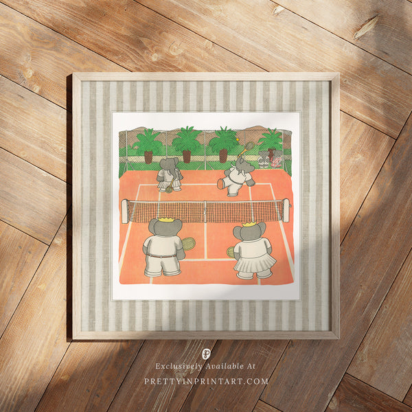 Babar Tennis Square |  Framed Print