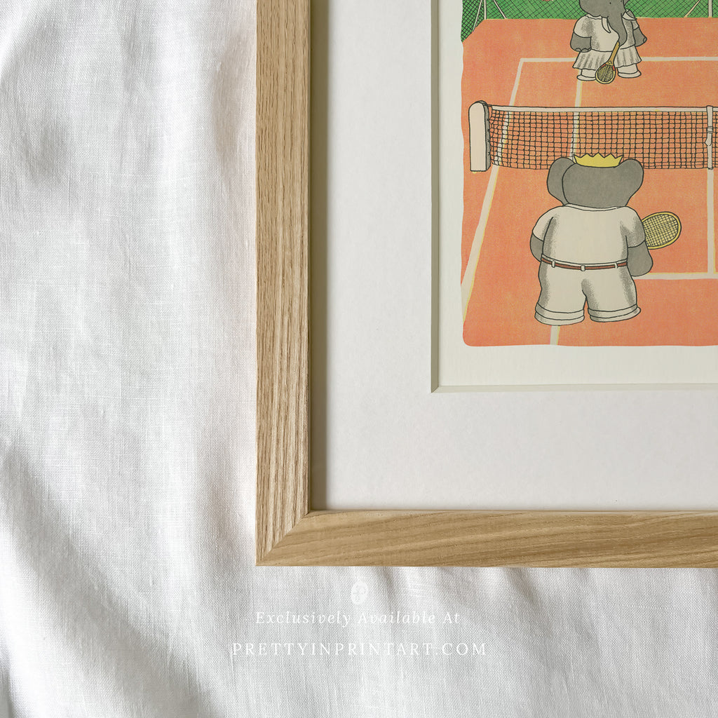 Babar Tennis Square |  Framed & Mounted Print