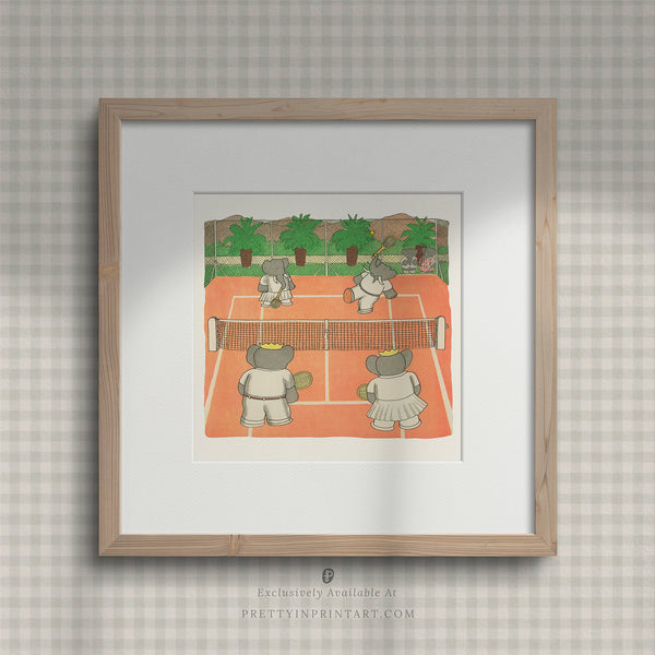 Babar Tennis Square |  Framed & Mounted Print