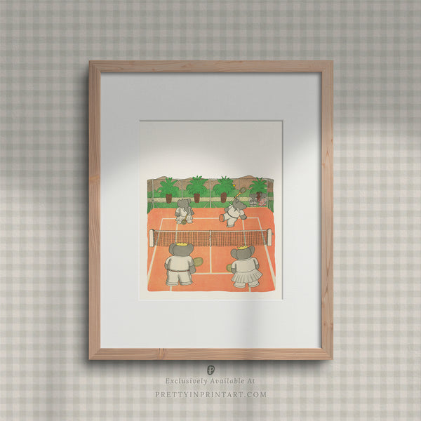 Babar Tennis Portrait |  Framed & Mounted Print