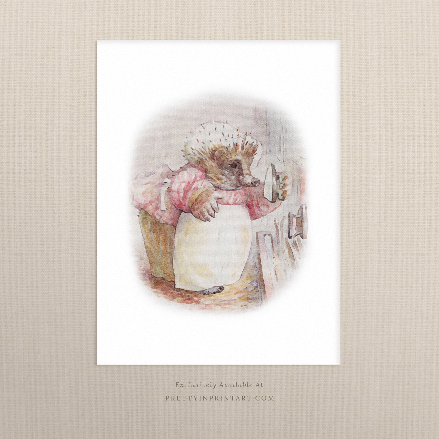 Beatrix Potter Nursery Art, Mrs Tiggy-Winkle |  Unframed