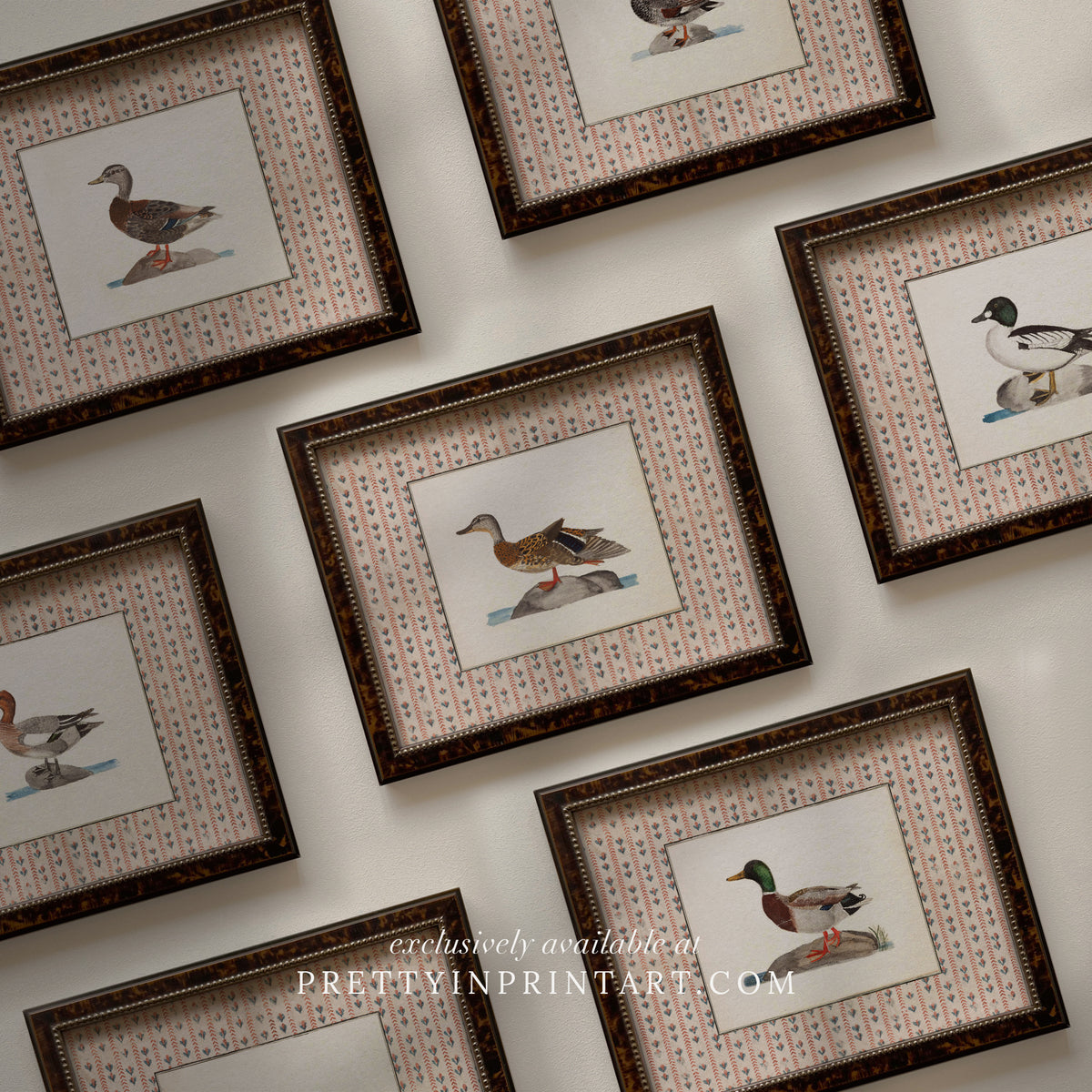 Duck Art Print – Handcrafted Frame for Traditional Dining Rooms