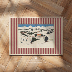Babar the Elephant Nursery Art Print – Framed with Printed Linen-Look Fabric Border (002)