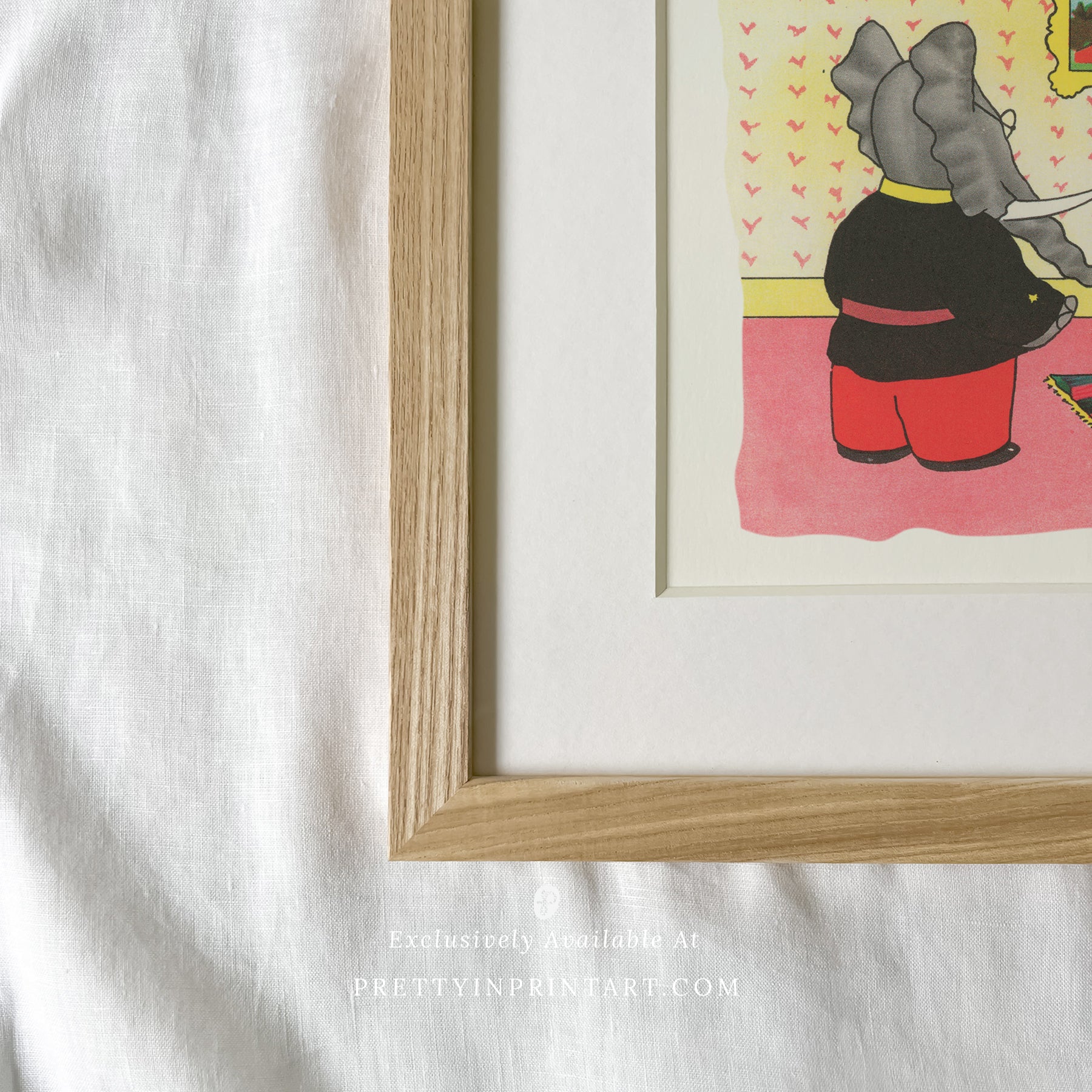 Babar Nursery Art - Babar the Elephant nursery wall art print, Vintage Babar nursery decor for baby’s room, Classic Babar prints for children’s bedrooms
