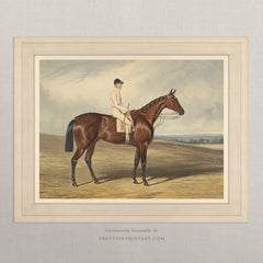 Vintage Race Horse Art Print – Equestrian Art 001 |  Unframed