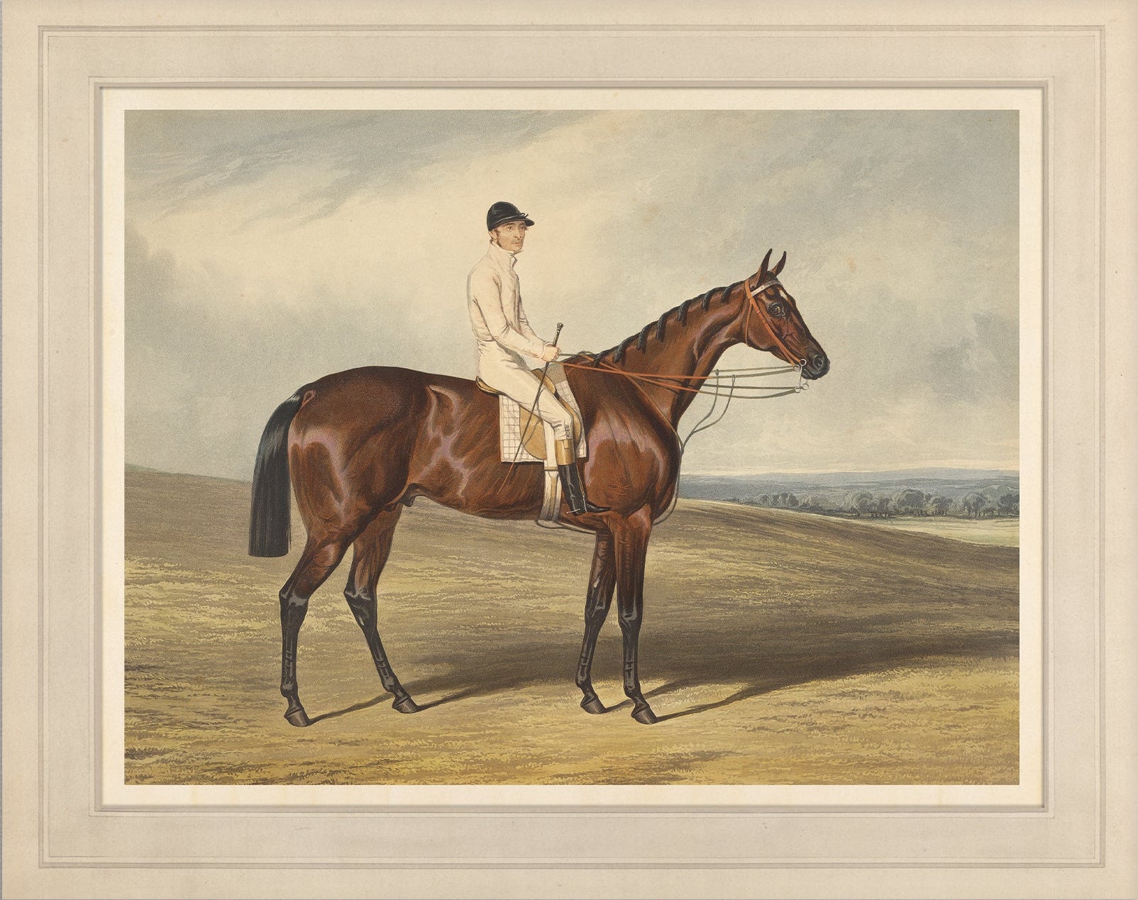 Vintage Race Horse Art Print – Equestrian Art 001 |  Unframed