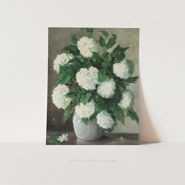 White Hydrangeas, 00848 |  Unframed